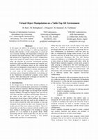 Research paper thumbnail of Virtual object manipulation on a table-top AR environment