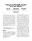 Research paper thumbnail of Analysis of computing and energy performance of multicore, NUMA, and manycore platforms for an irregular application