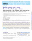 Research paper thumbnail of A novel mutation in VCP causes Charcot-Marie-Tooth Type 2 disease