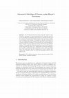Research paper thumbnail of Automatic Labeling of Forums using Bloom's Taxonomy