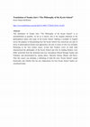 Research paper thumbnail of Translation of Tosaka Jun's " The Philosophy of the Kyoto School "