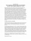 Research paper thumbnail of THE 'MARGINAL REVOLUTION' IN ECONOMICS AGAINST THE LABOUR THEORY OF VALUE