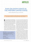 Research paper thumbnail of Rain-on-Snow Events in the Western United States