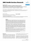 Research paper thumbnail of Alternative models for academic family practices