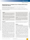 Research paper thumbnail of Quality measures for palliative care in patients with cancer: a systematic review