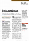 Research paper thumbnail of Empathy goes a long way in weight loss discussions