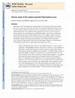 Research paper thumbnail of African origin of the malaria parasite Plasmodium vivax