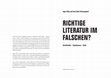 Research paper thumbnail of Ingar Solty/Enno Stahl, Eds., Richtige Literatur im Falschen? Schriftsteller - Kapitalismus - Kritik [Writers - Capitalism - Critique. The Brecht House Symposium 2015]