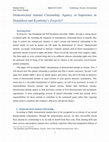 Research paper thumbnail of Domesticated Animal Citizenship: Agency or Impotence in Donaldson and Kymlicka’s Zoopolis?