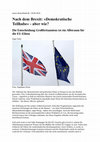 Research paper thumbnail of Nach dem Brexit: »Demokratische Teilhabe« - aber wie? [After Brexit: "EU Democratization", Sure - But What Would That Actually Mean?]