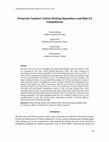 Research paper thumbnail of Preservice Teachers' Critical Thinking Dispositions and Web 2.0 Competencies