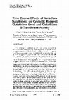 Research paper thumbnail of Time course effects of vanadium supplement on cytosolic reduced glutathione level and glutathione S-transferase activity