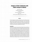 Research paper thumbnail of Le-Klähn, D-T., Hall, C.M., and Gerike, R. (2014). “Analysis of visitors’ satisfaction with public transport in Munich, Germany”, Journal of Public Transportation, 17(3), 68-85