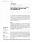 Research paper thumbnail of Organizing resistance movements: contribution of the political discourse theory