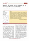 Research paper thumbnail of Effectiveness of Ultraviolet Light For Mitigating Risk of Microbiologically Influenced Corrosion in Steel Pipeline