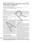 Research paper thumbnail of Internal Control Practices of Readymade Garments Sector (Textile Industry) in Bangladesh