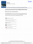 Research paper thumbnail of Just Security and the Crisis of Global Governance