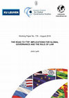 Research paper thumbnail of The Road to TTIP: Implications for Global Goverance and the Rule of Law