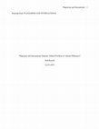 Research paper thumbnail of Plagiarism and International Students: Ethical Problem or Cultural Difference?