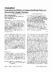 Research paper thumbnail of Evaluating the effects of spatial monitoring policy on groundwater quality portrayal