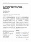 Research paper thumbnail of Age and growth of sailfish Istiophorus platypterus (Shaw in Shaw and Nodder, 1792) from Mazatlan, Sinaloa, Mexico