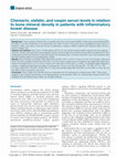Research paper thumbnail of Chemerin, visfatin, and vaspin serum levels in relation to bone mineral density in patients with inflammatory bowel disease