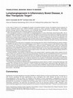 Research paper thumbnail of Lymphangiogenesis in Inflammatory Bowel Disease; A New Therapeutic Target