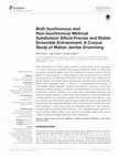 Research paper thumbnail of Both Isochronous and Non-Isochronous Metrical Subdivision Afford Precise and Stable Ensemble Entrainment: A Corpus Study of Malian Jembe Drumming.