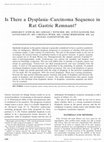 Research paper thumbnail of Is there a dysplasia-carcinoma sequence in rat gastric remnant?
