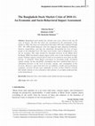 Research paper thumbnail of The Bangladesh Stock Market Crisis of 2010-11: An Economic and Socio-Behavioral Impact Assessment