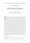 Research paper thumbnail of «On Liberty’s Liberty», The Independent Review. A Journal of Political Economy,  14, 4, Spring 2010, pp. 599-612.