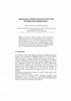 Research paper thumbnail of Optimization of Motion Estimator for Run-Time-Reconfiguration Implementation