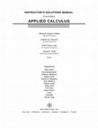 PDF) INSTRUCTOR'S SOLUTIONS MANUAL to accompany APPLIED CALCULUS