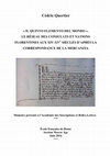 Research paper thumbnail of Mémoire EFR (sommaire) : "Il quinto elemento del mondo". Le réseau des consulats et nations florentines aux XIVe-XVe siècles d'après la correspondance de la Mercanzia