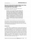 Research paper thumbnail of Removal of Acetic Acid from Spent Sulfite Liquor Using Anion Exchange Resin for Effective Xylose Fermentation with Pichia stipitis