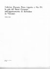 Research paper thumbnail of Federico Zuccari, Pirro Ligorio e Pio IV: la sala del Buon Governo nell'appartamento di Belvedere in Vaticano, in "Storia dell'arte", 86, 1996.