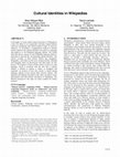 Research paper thumbnail of Cultural Identities in Wikipedias
