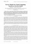 Research paper thumbnail of Service Models for Cloud Computing: Search as a Service (SaaS)