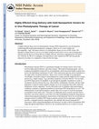 Research paper thumbnail of Highly Efficient Drug Delivery with Gold Nanoparticle Vectors for in Vivo Photodynamic Therapy of Cancer