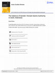 Research paper thumbnail of The Salience of Gender: Female Islamic Authority in Aceh, Indonesia