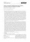 Research paper thumbnail of Analysis Community's Coping Strategies and Local Risk Governance Framework in Relation to Landslide One of hazards occurred frequently in Indonesia is landslide. Generally, landslides mostly occurred in rural