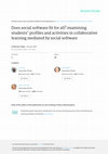 Research paper thumbnail of Does social software fit for all? examining students' profiles and activities in collaborative learning mediated by social software
