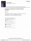 Research paper thumbnail of Introduction: Symposium on Robust Political Economy