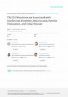Research paper thumbnail of TBC1D7 Mutations are Associated with Intellectual Disability, Macrocrania, Patellar Dislocation, and Celiac Disease