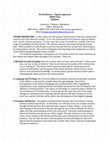 Research paper thumbnail of Syllabus for Pre-Modern World History (111), Spring 2017