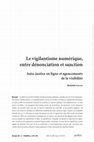 Research paper thumbnail of Le vigilantisme numérique, entre dénonciation et sanction. Auto-justice en ligne et agencements de la visibilité