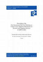 Research paper thumbnail of Towards Self-evolving Context-aware Services