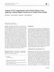 Research paper thumbnail of Analysis of US Compassionate and Geriatric Release Laws: Applying a Human Rights Framework to Global Prison Health