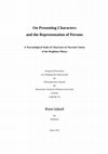 Research paper thumbnail of Doctoral dissertation - On Presenting Characters and the Representation of Persons A Narratological Study of Characters in Narrative Suttas of the Majjhima Nikāya