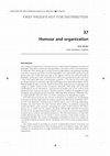 Research paper thumbnail of Humour and Organization